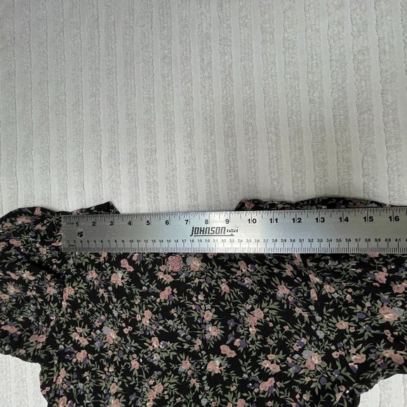 Vintage Le Chat Coco Kids Floral Print Pleated Long Sleeve A-Line Dress - Picture 4 of 9